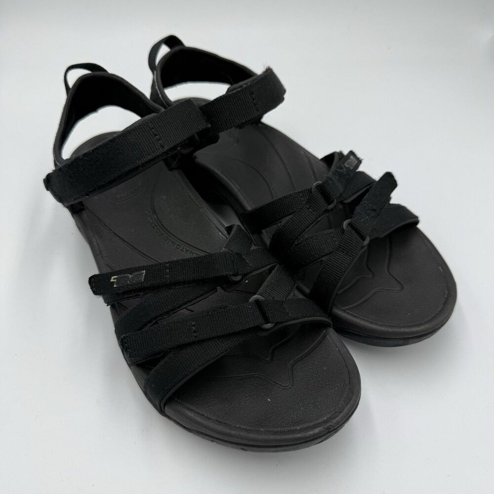 Teva Tirra 4266 Women’s 9.5 Black Sport Hiking Walking Water Sandals Strappy